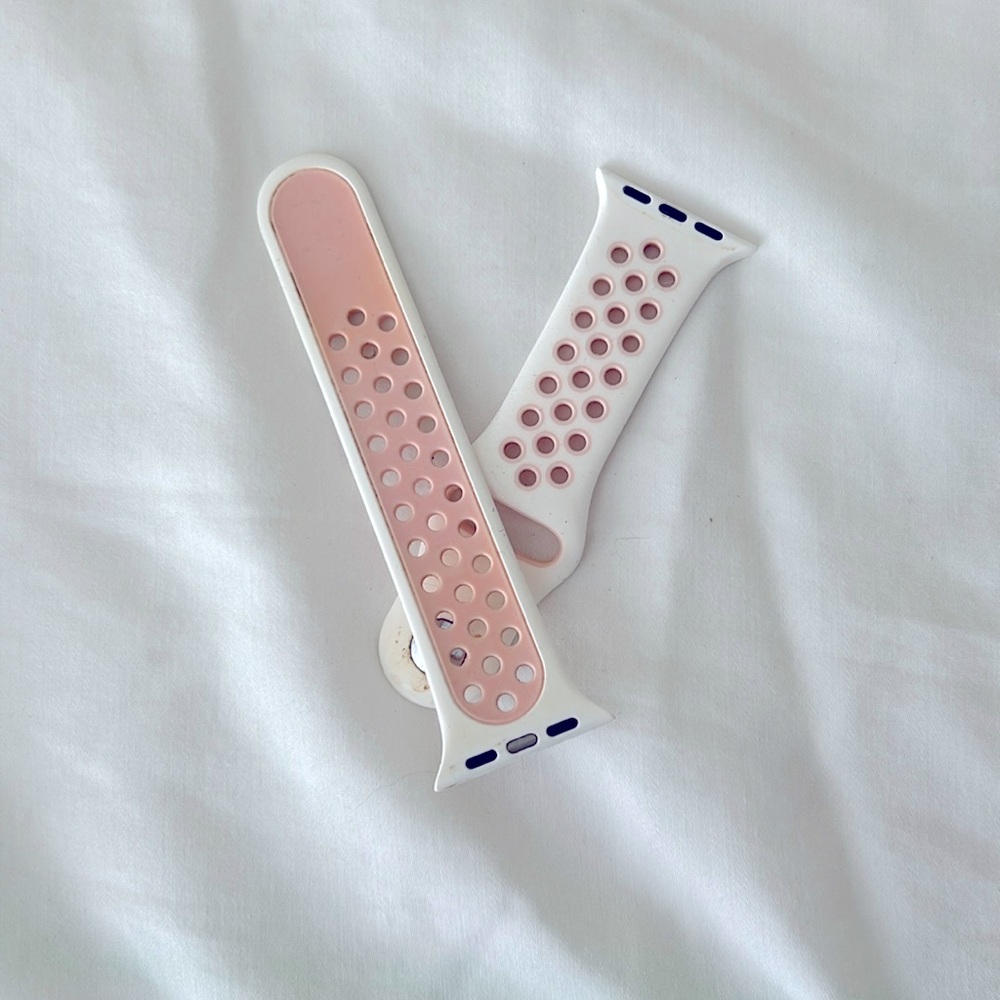 Apple Watch Nike sport band pink/white